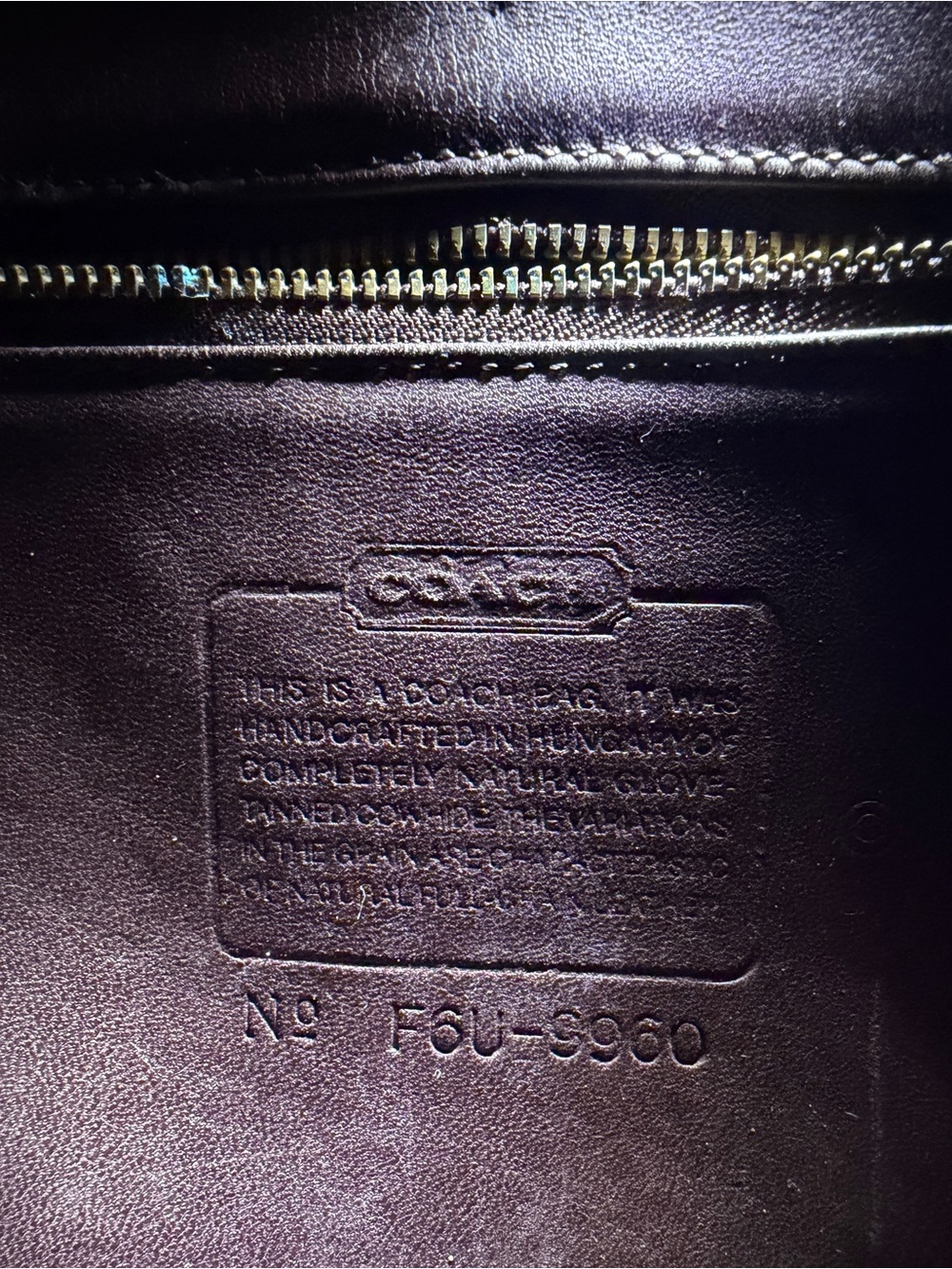Coach Dark Brown Leather Turn-Lock Backpack - Picture 7 of 8
